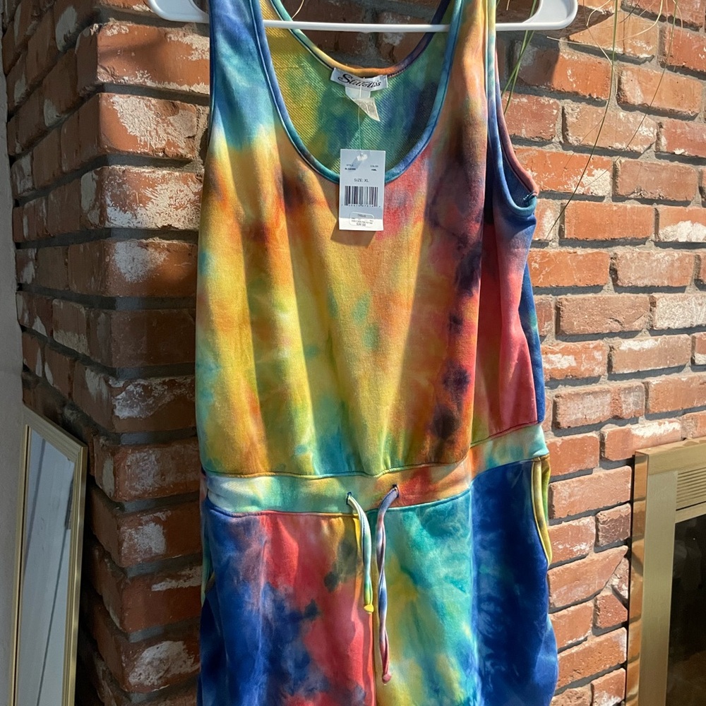 Multicolor Tie-dye romper